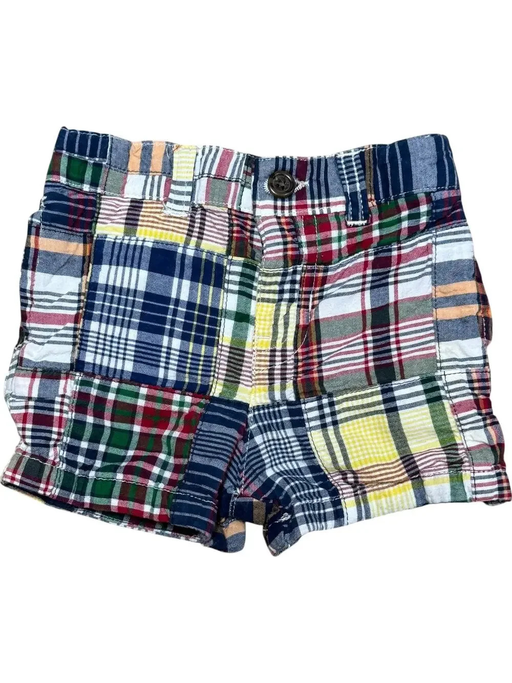 Ralph Lauren Patchwork Madras Shorts Multicolor Plaid 3mo